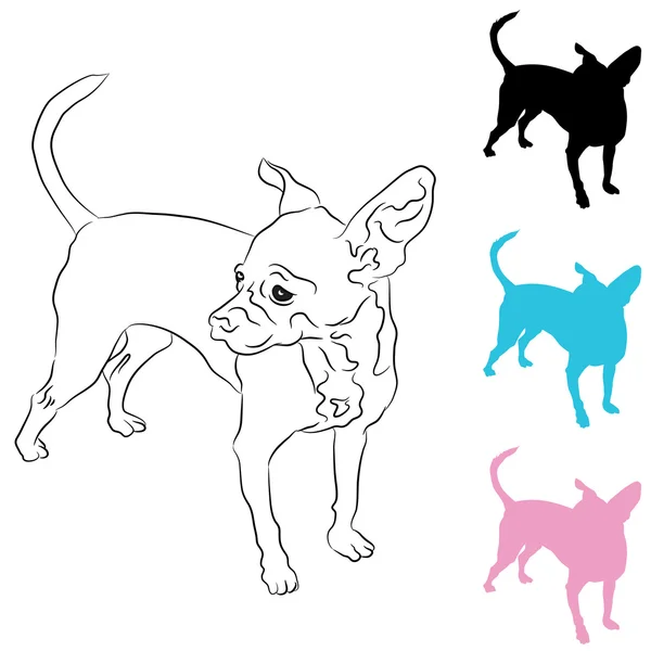 Icono del perro Chihuahua — Vector de stock