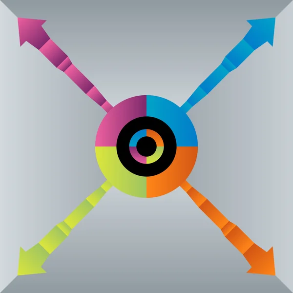 Graphique de croissance du segment Icône — Image vectorielle