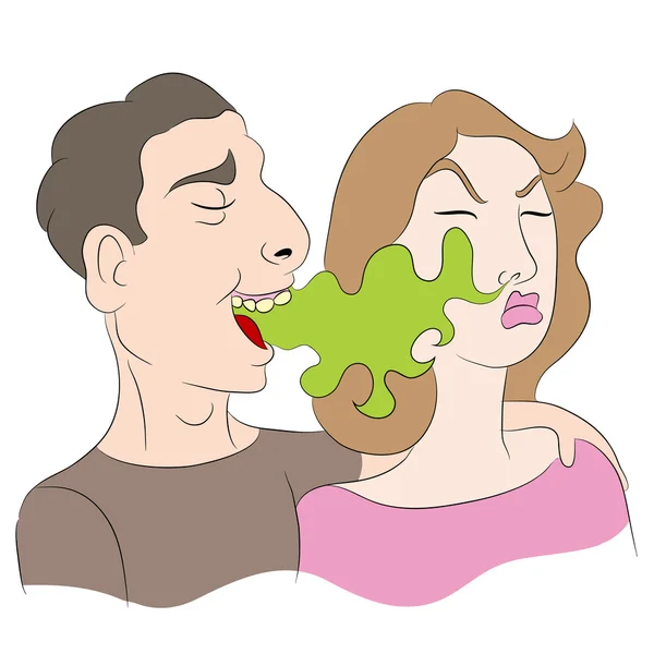 Man With Bad Breath — Stock Vector