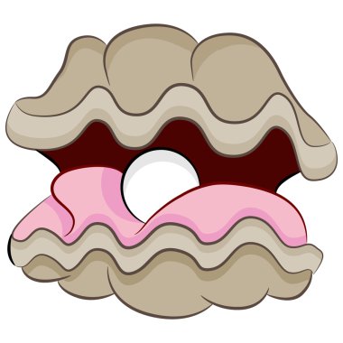 Çizgi film istiridye inci ile