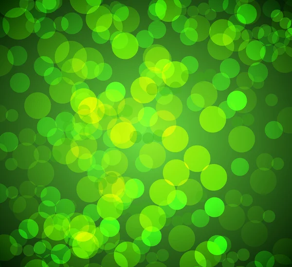Rozmazané světla v bokeh zelené pozadí — Stockový vektor