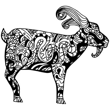 Keçi Zentangle tarzı