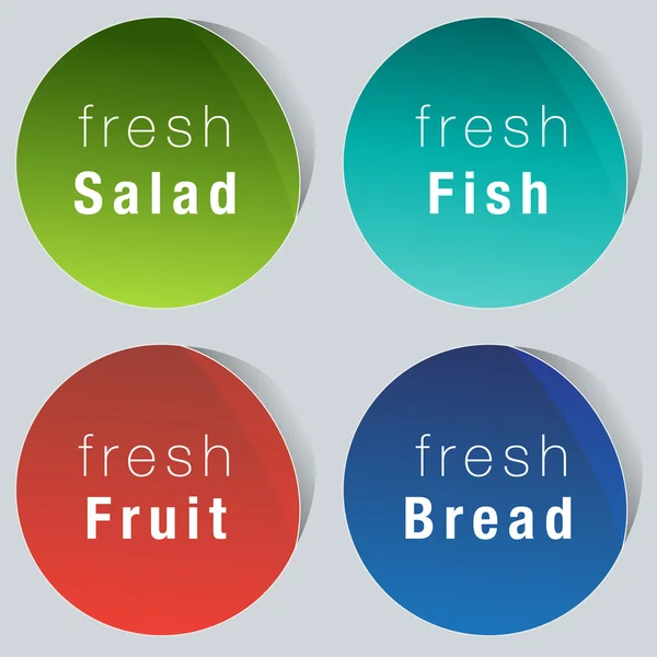 Set de iconos de elección de alimentos frescos — Vector de stock