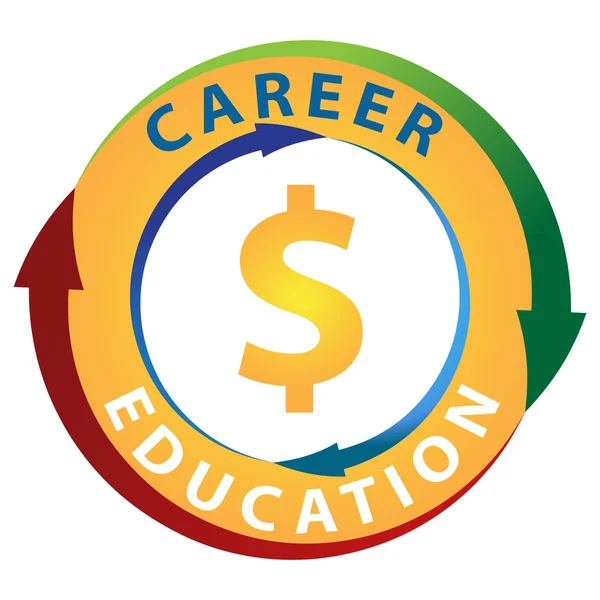 Education Career Earning Potential Icon — Stock Vector