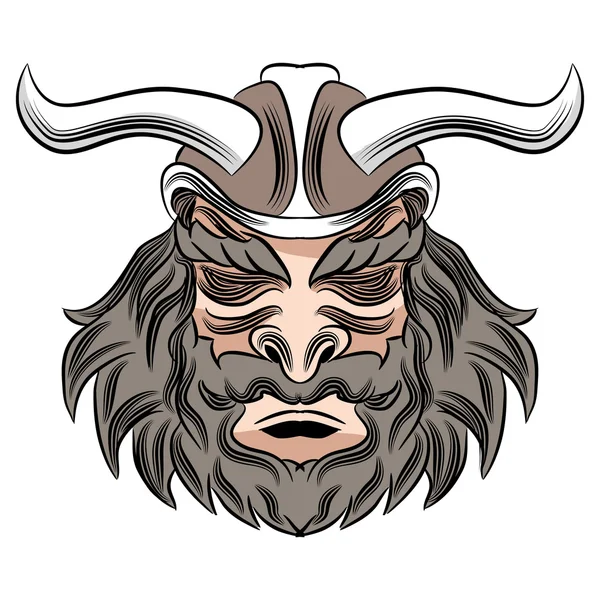 Dessin animé Viking Homme Guerrier — Image vectorielle