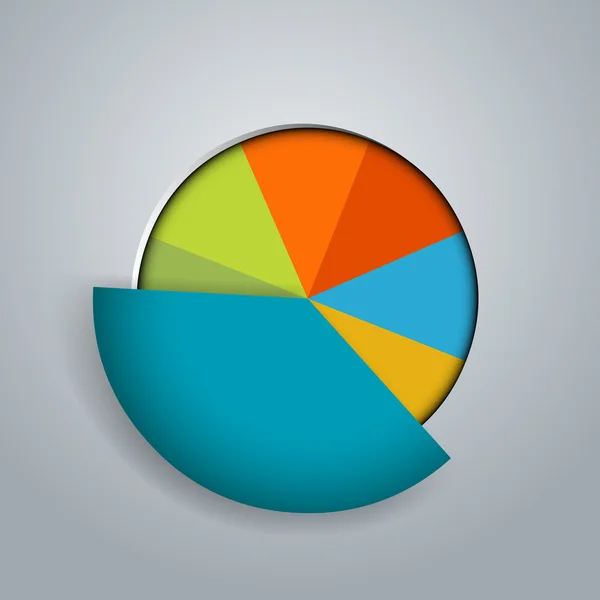 Ícone gráfico de pizza de negócios — Vetor de Stock