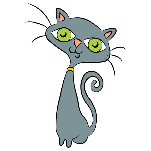 Friendly Cartoon Cat — Stock Vector