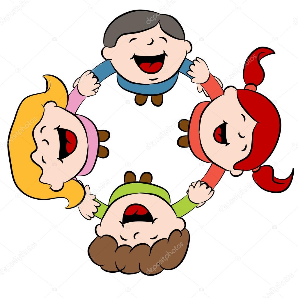 Niños tomados de la mano Vector de stock #83150726 de ©cteconsulting, image size:1024x1024