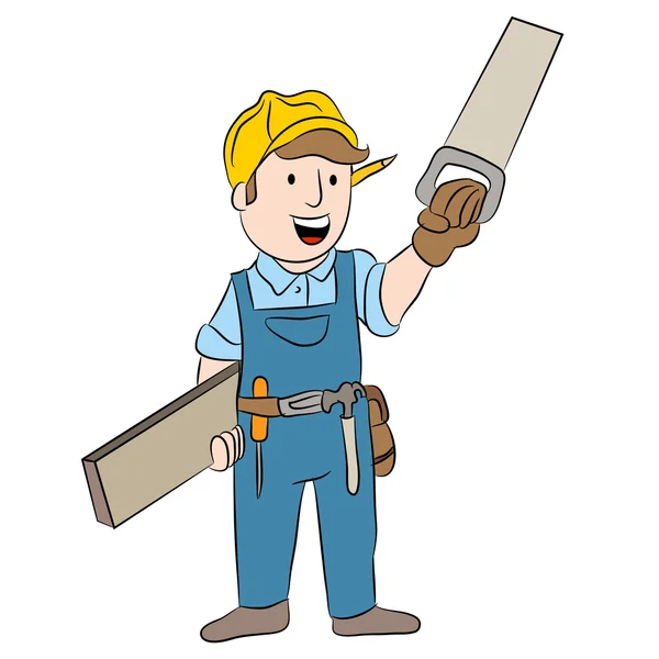 建設労働者の漫画 — ストックベクタ