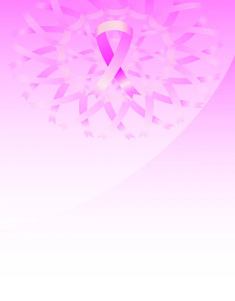 Breast Cancer Ribbon Background — Stock Vector