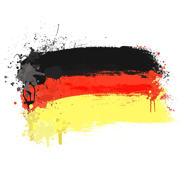 Brosse peint drapeau abstrait de l'Allemagne — Image vectorielle