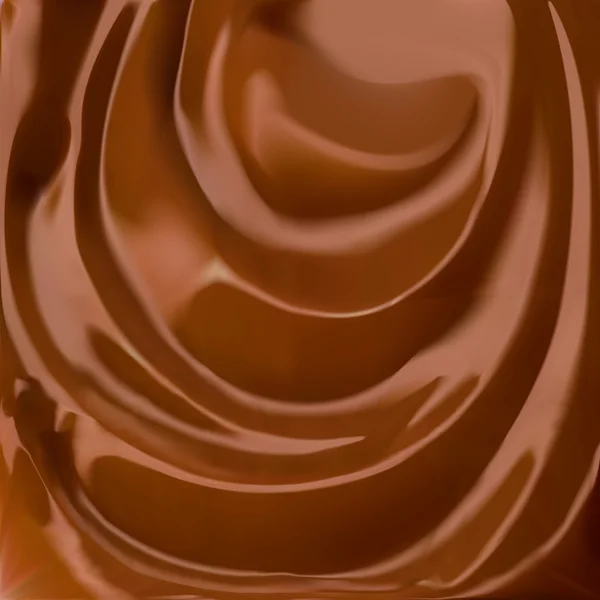 液体チョコレート、茶色のベクトルの背景 — ストックベクタ