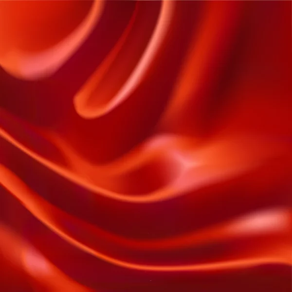 Όμορφη ρεαλιστική κόκκινο ακριβά μεταξωτό ύφασμα — Διανυσματικό Αρχείο