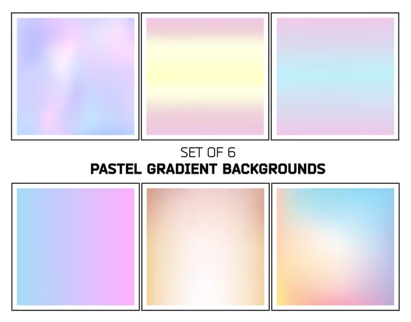 Brillante pastel suave gradientes difuminados fondos vectoriales — Archivo Imágenes Vectoriales