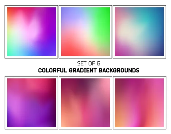 Coloridos gradientes difuminados suaves fondos vectoriales — Archivo Imágenes Vectoriales
