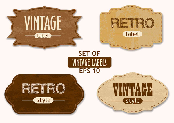 Vector set of vintage labels or emblems 