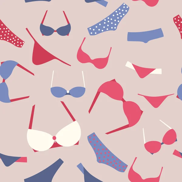 Soutien-gorge et culotte motif sans couture — Image vectorielle