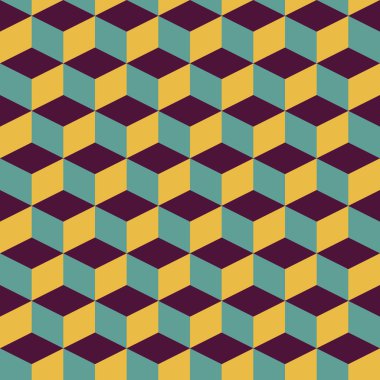 Renkli 3d soyut geometrik seamless modeli