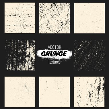 Grunge Textures for design on black and beige background