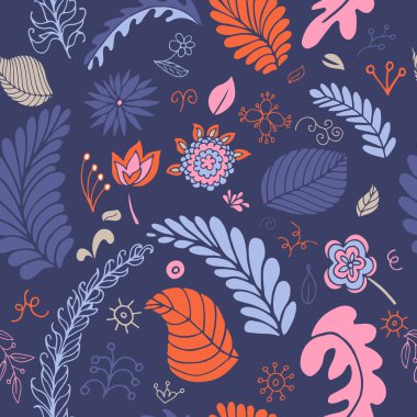 renkli vektör çiçek seamless modeli