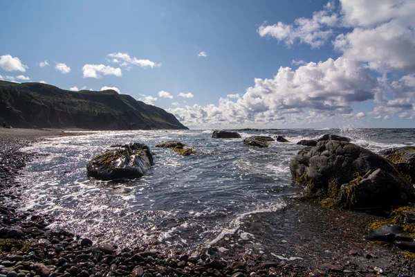 Rocky Coastline in Gros Morne National Park in Newfoundland and — Stock Photo, Image