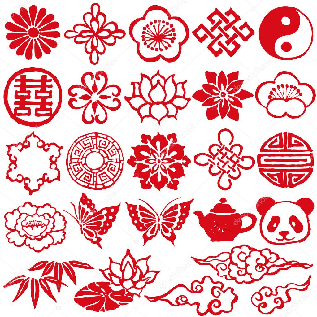 Chinese decorative icons