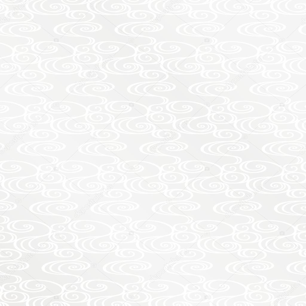 white seamless pattern with Japanese wave.