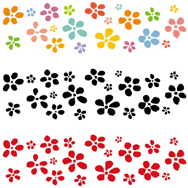 日本の花。手描きイラスト. — ストックベクタ