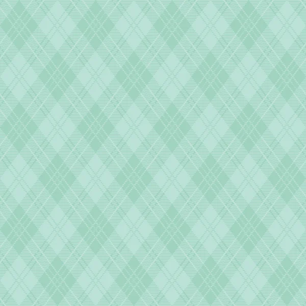 Mint green argyle plaid pattern. — Stock Vector