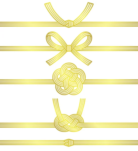 金水引のイラストのセット アジアの装飾 — ストックベクタ