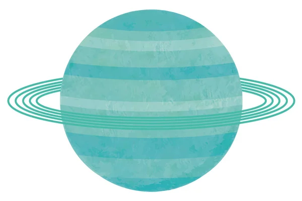 Uran Planeta Sluneční Soustavy — Stockový vektor
