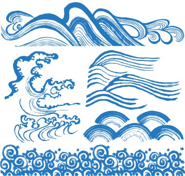 Japanese waves. clipart