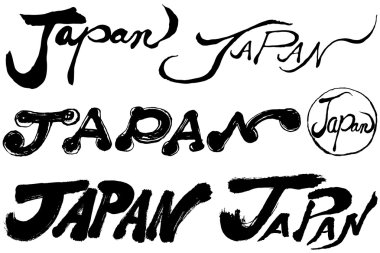 JAPAN. brush font. clipart