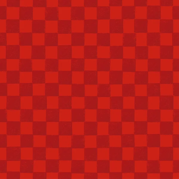 빨간 체크 무늬 패턴. — 스톡 벡터