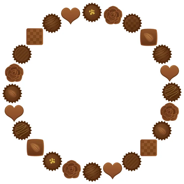 Círculo de chocolate . — Vector de stock