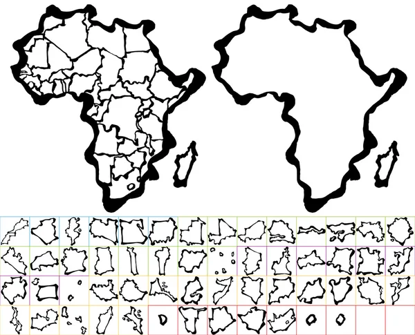 Carte Afrique. — Image vectorielle