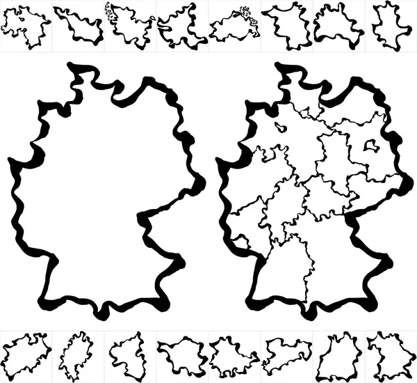 Mapa Německa. — Stockový vektor