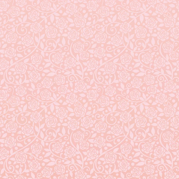 Elegância papel de parede sem costura com rosas rosa . — Vetor de Stock