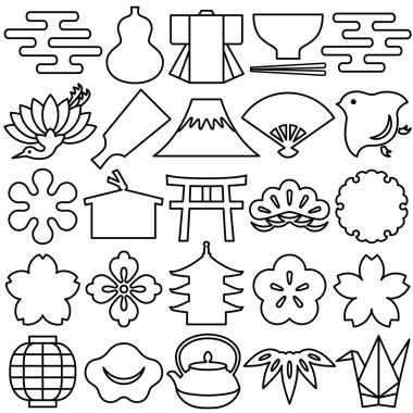 Japon tasarım simgeler.