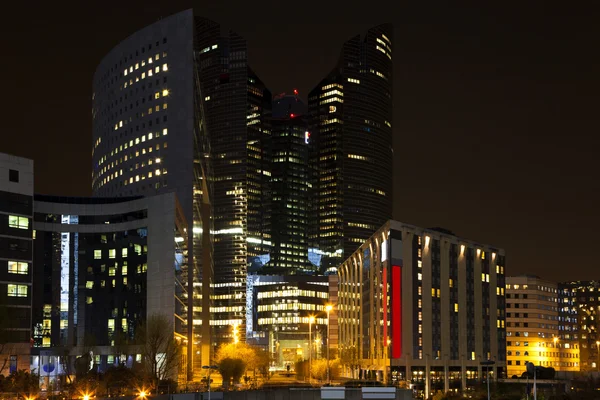 La Defense gece görünümü. — Stok fotoğraf