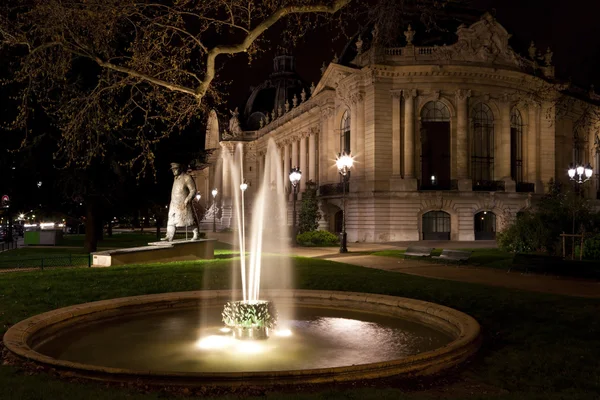 Petit Palais di Paris pada malam hari. Perancis . — Stok Foto