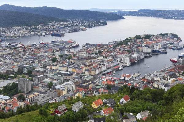 Nézet felülről Bergen. — Stock Fotó