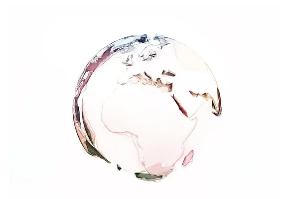 Creative World Globe Polygon Isolated White Background — Stock Photo, Image