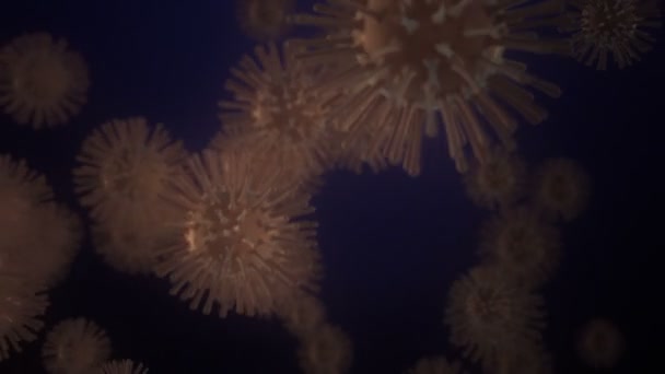 Animation Von Virenzellen Coronavirus Covid 2019 — Stockvideo