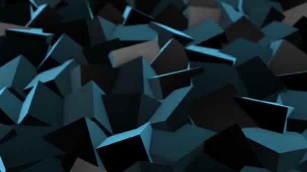 Schöne Blaue Polygonale Oberfläche Nahtlose Schleifenanimation — Stockvideo