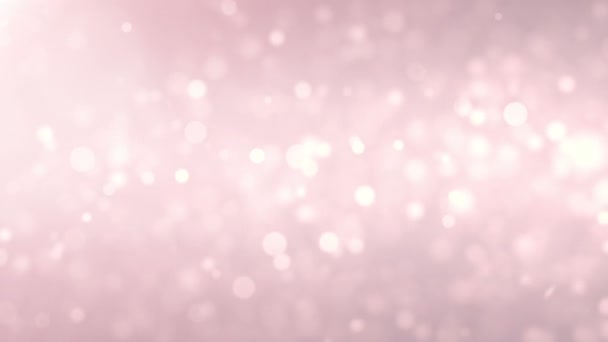 雪の結晶とエレガントな銀抽象粒子 クリスマスのアニメーションピンクの背景 背景ホワイトグリッター 冬のテーマ シームレスなループ — ストック動画