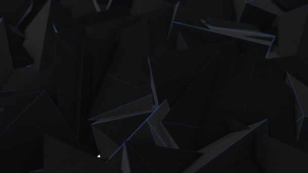 抽象的黑色立方体混沌无缝循环动画 1080 — 图库视频影像