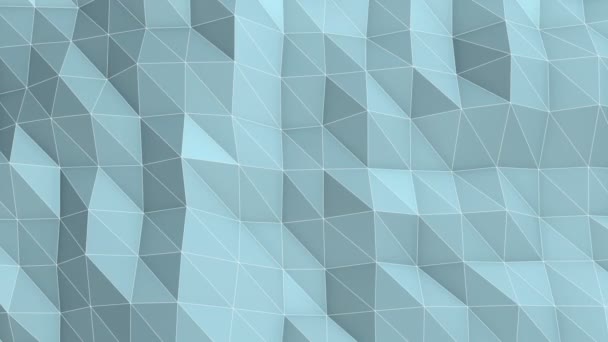 蓝色多边形几何动画 无缝循环4K背景 — 图库视频影像