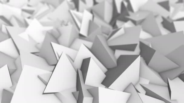 Abstract Geometric Shapes White Cubes Rotation Seamless Loop — Stock Video