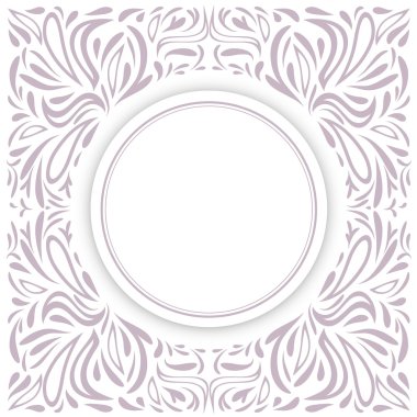 Yuvarlak çerçeve üzerine çiçek